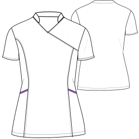 Fashion sewing patterns for Medical scrubs 9075